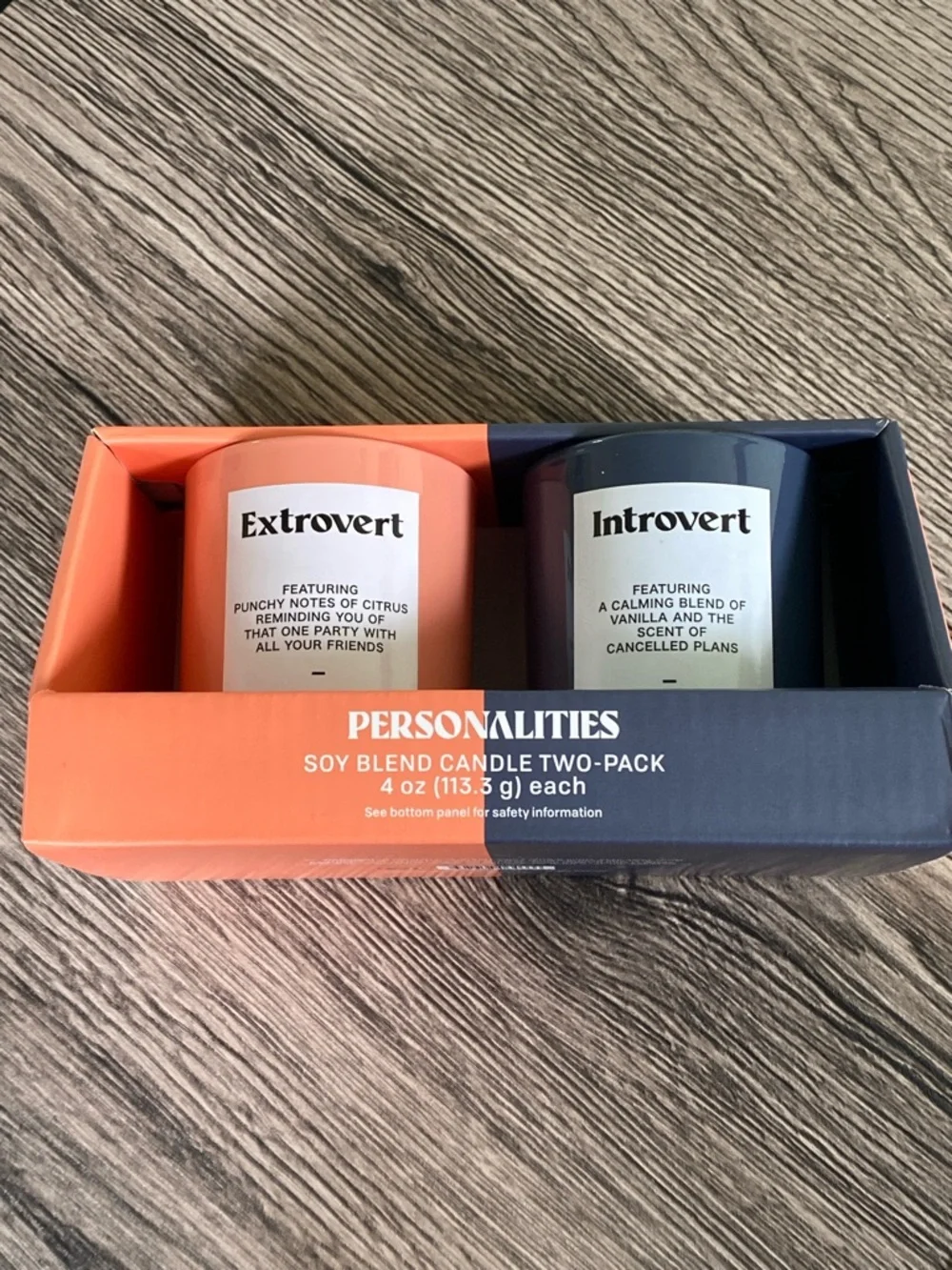 Target 2pk 4oz Glass Introvert and Extrovert Jar Candle Gift Set Room Essential